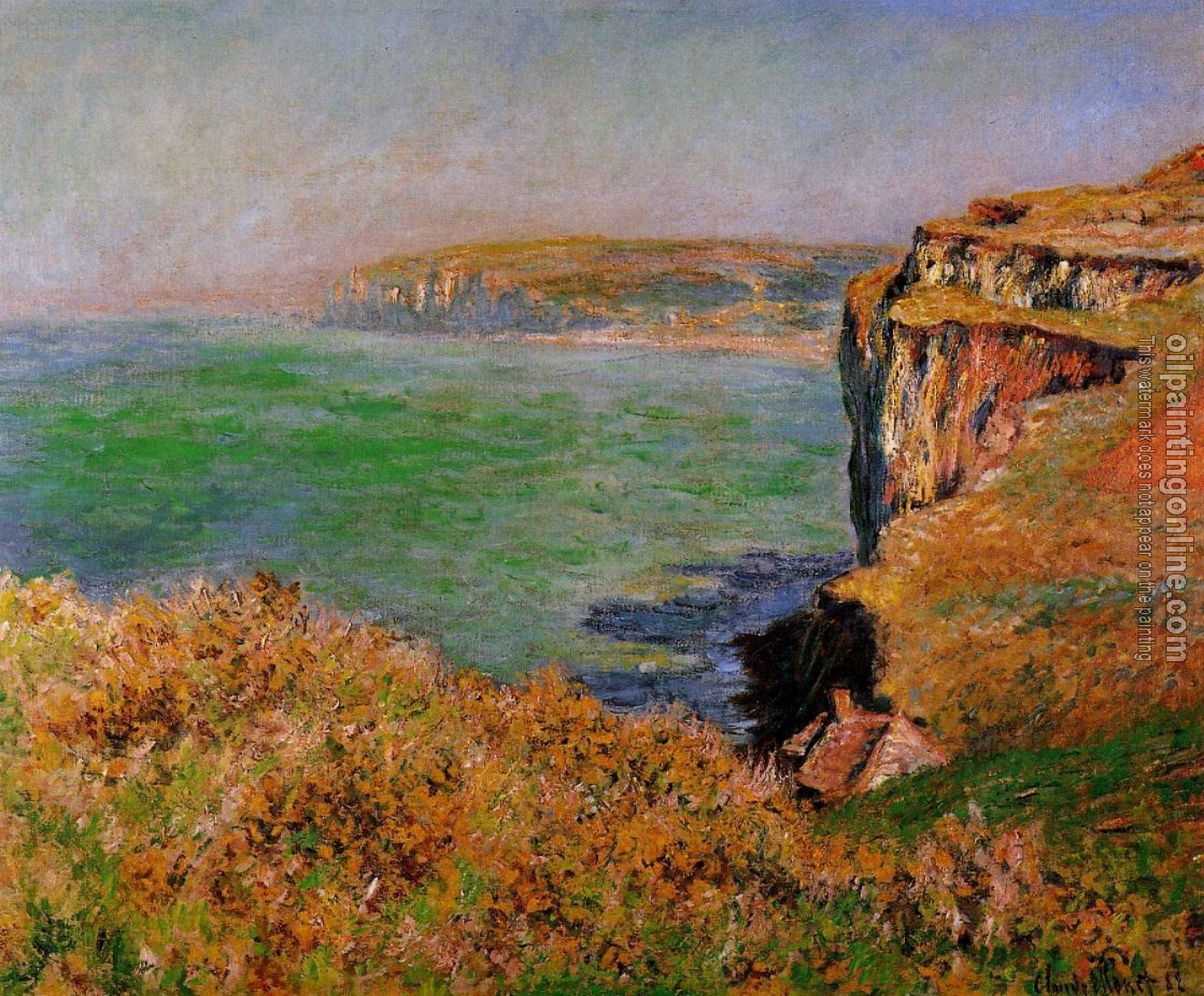 Monet, Claude Oscar - The Cliff at Varengeville